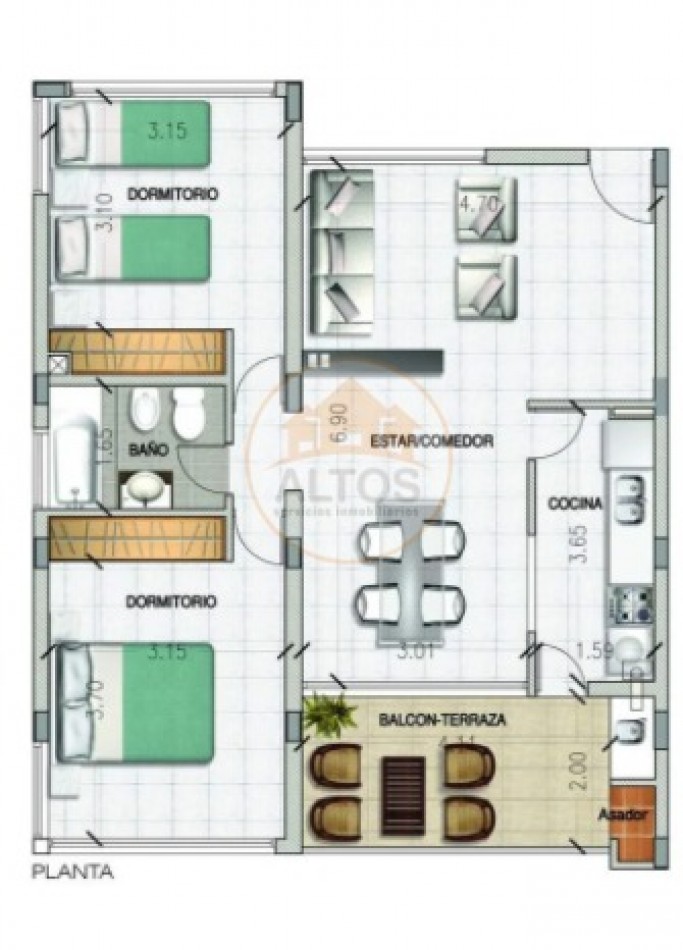DPTO 2 DORM. FRENTE C/BALCON. COCHERA. VISTA IMPONENTE AL LAGO LOS MOLINOS. PILETA. AMENITIES. COMPLEJO MONTE MOLINOS. VILLA CIUDAD AMERICA.